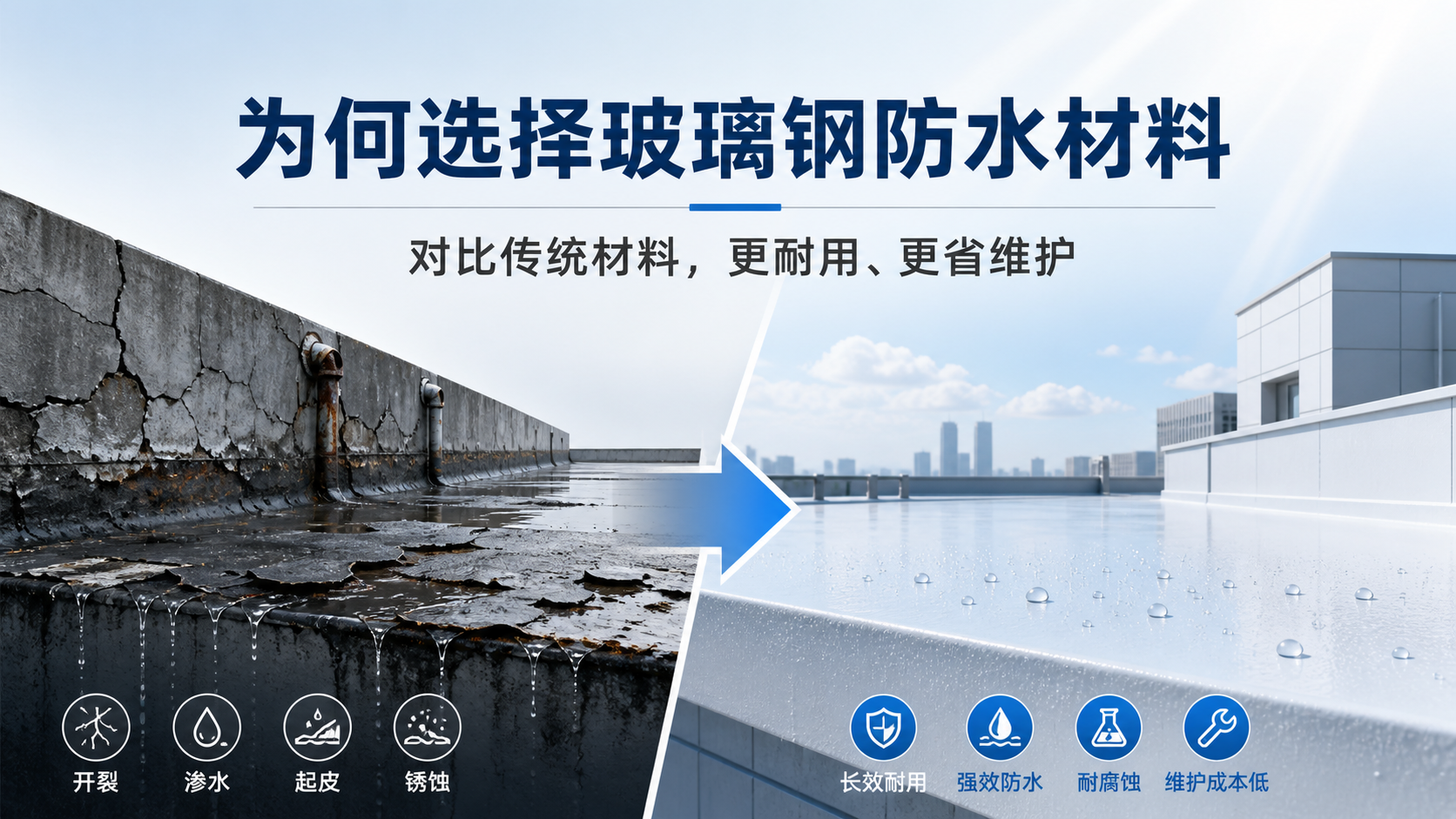 在石河子，为何选择玻璃钢防水材料而非传统材料